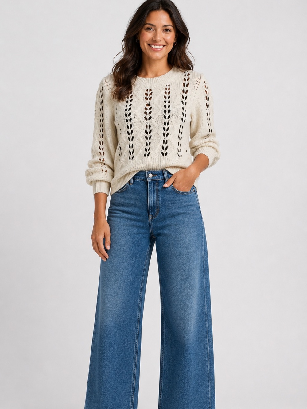 Sage + Fig Cable Knit Sweater